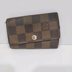 Authentic Louis Vuitton Damier Multicles 6 Key Hooks Case Brown Small Plaid